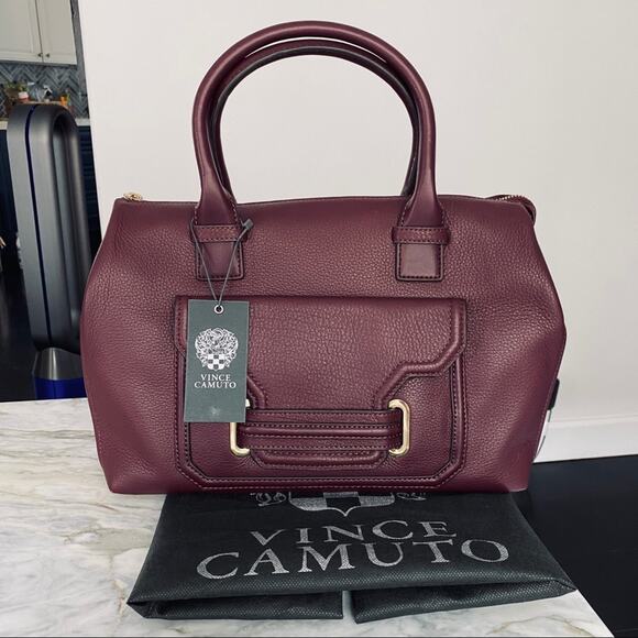 VINCE CAMUTO Jess Satchel in Burgundy - Picture 2 of 9